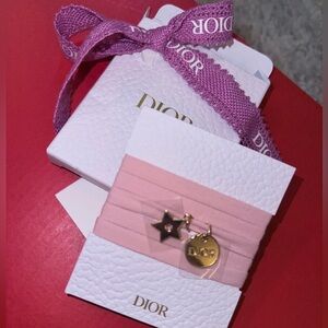 Dior Pink and Gold Dior Choker with Charms